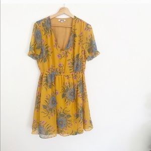 Madewell Ruffle Floral Wrap Dress